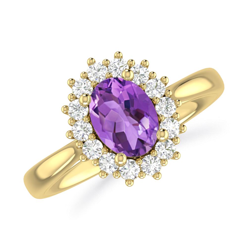 Yellow Gold - Amethyst