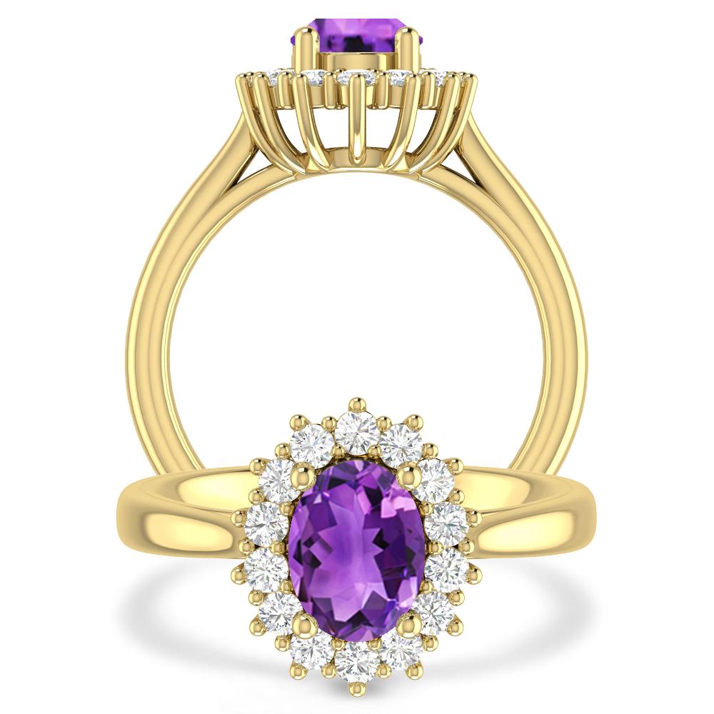 Yellow Gold - Amethyst