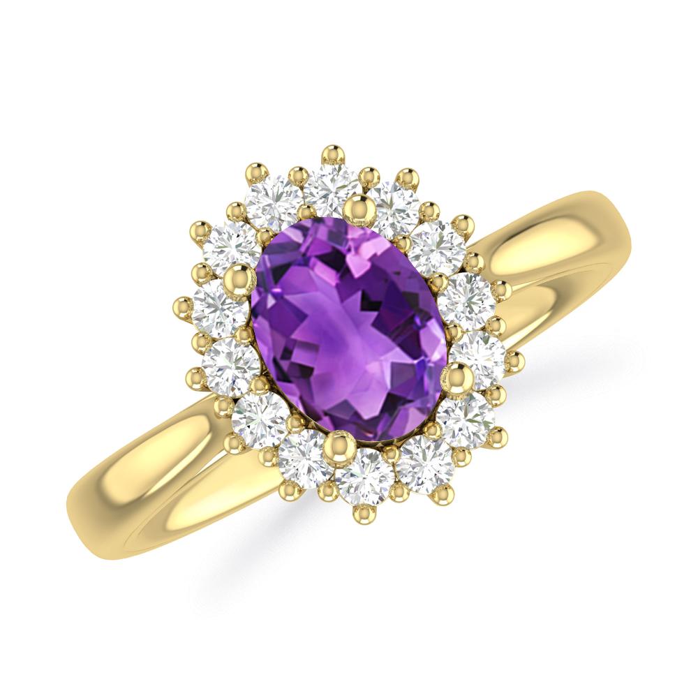 Yellow Gold - Amethyst