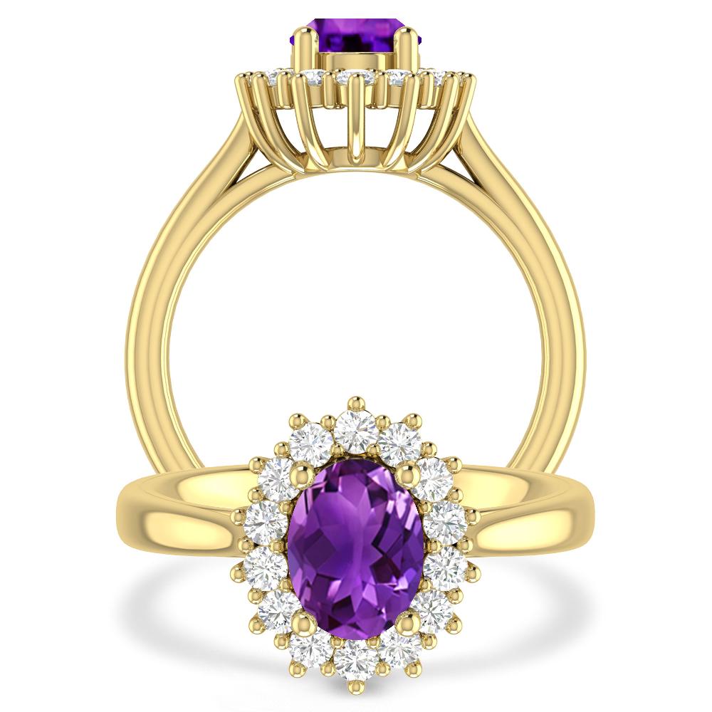 Yellow Gold - Amethyst