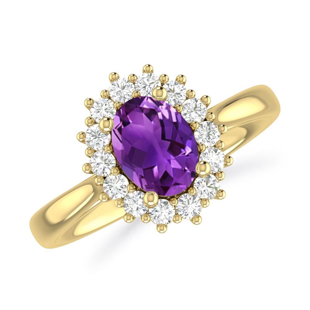 Yellow Gold - Amethyst