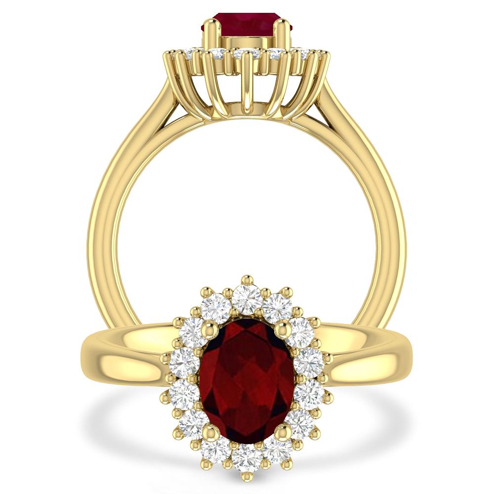 Yellow Gold - Garnet