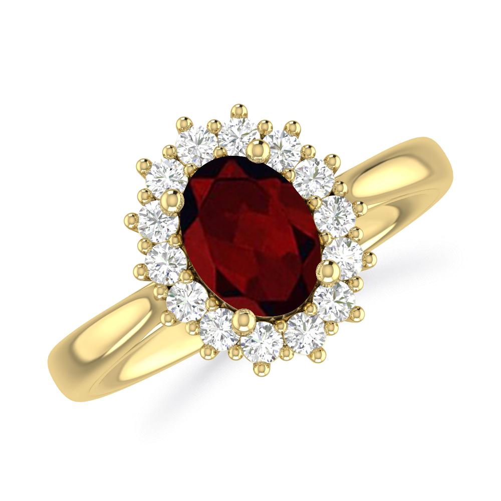 Yellow Gold - Garnet