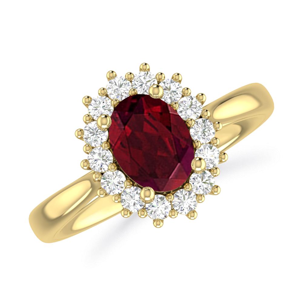 Yellow Gold - Garnet