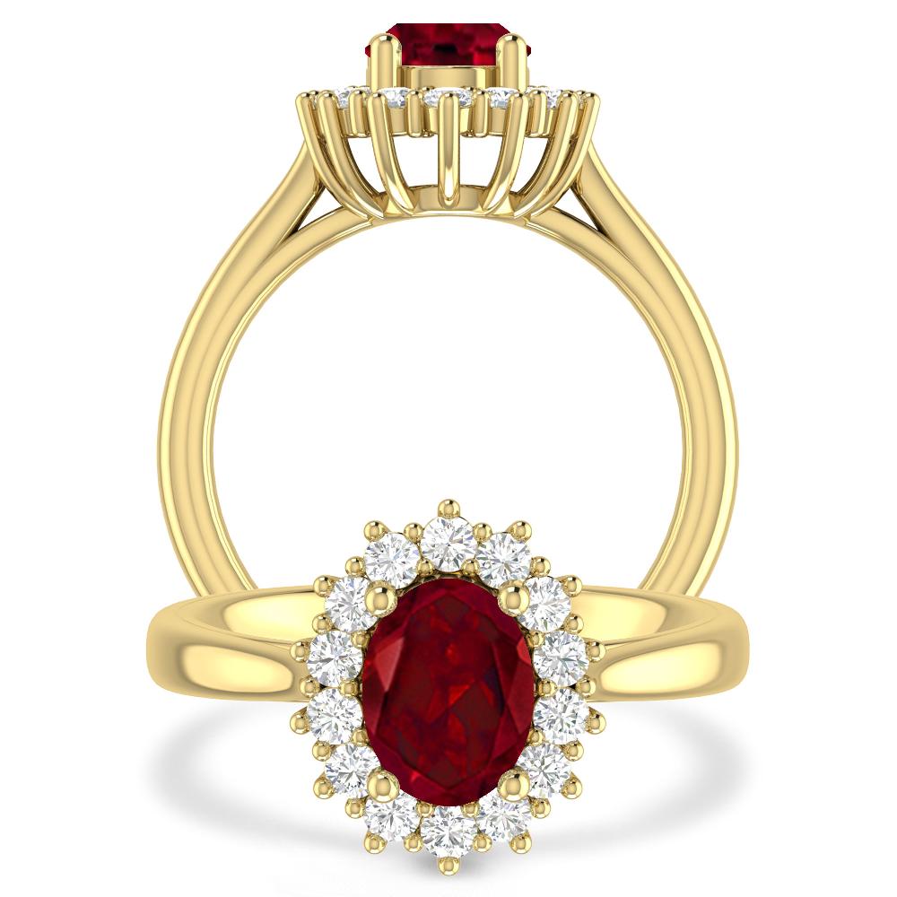 Yellow Gold - Garnet