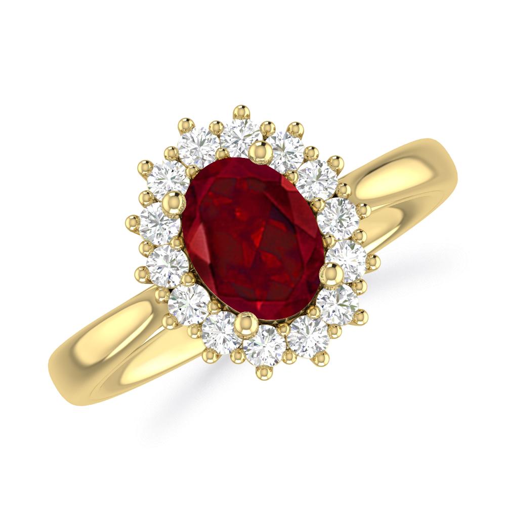 Yellow Gold - Garnet