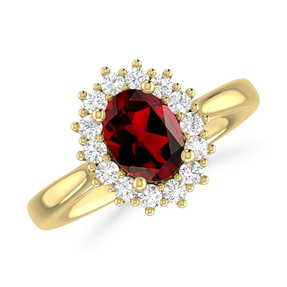 Yellow Gold - Garnet