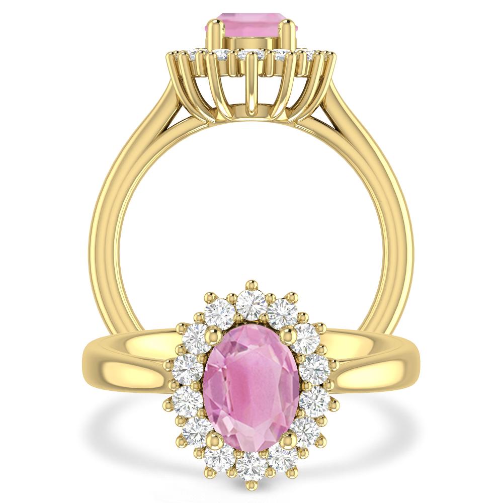 Yellow Gold - Pink Tourmaline