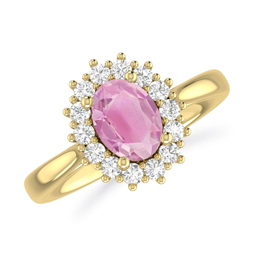 Yellow Gold - Pink Tourmaline