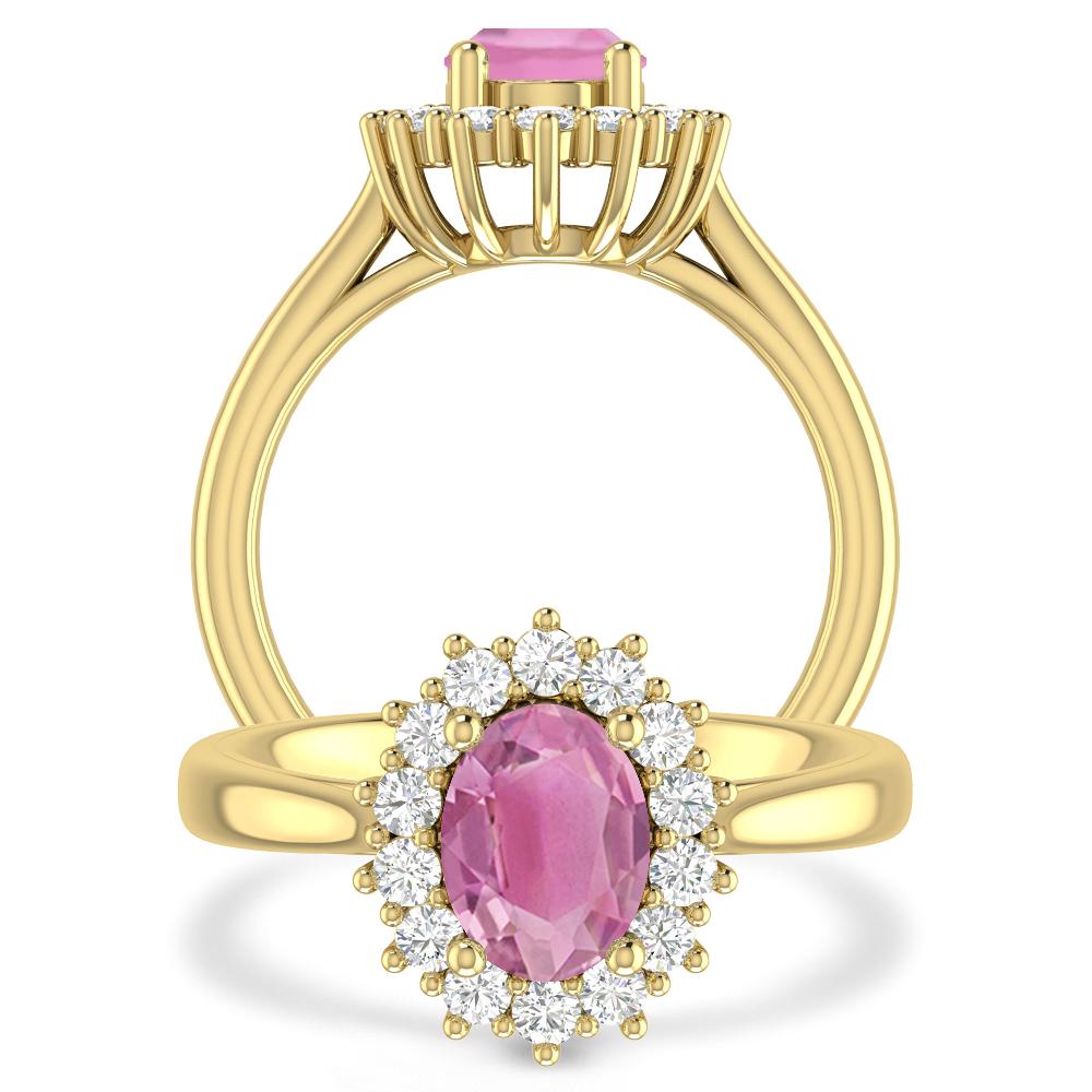 Yellow Gold - Pink Tourmaline