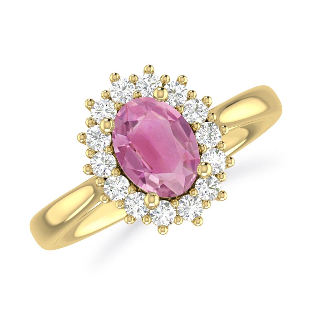 Yellow Gold - Pink Tourmaline