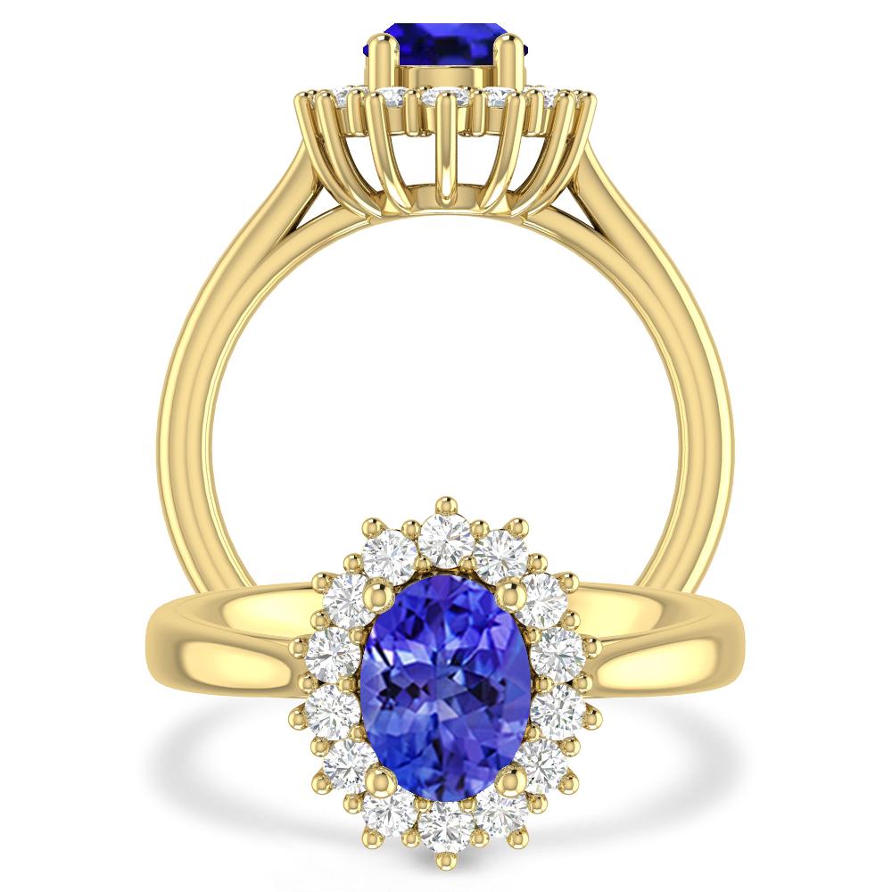 Yellow Gold - Tanzanite