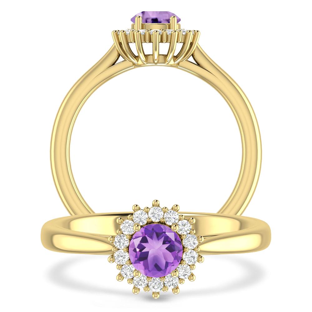 Yellow Gold - Amethyst