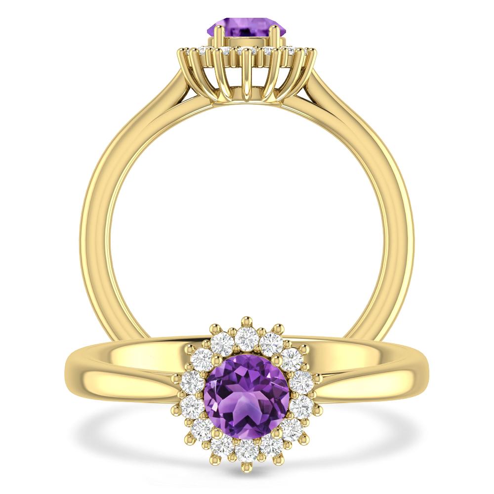 Yellow Gold - Amethyst