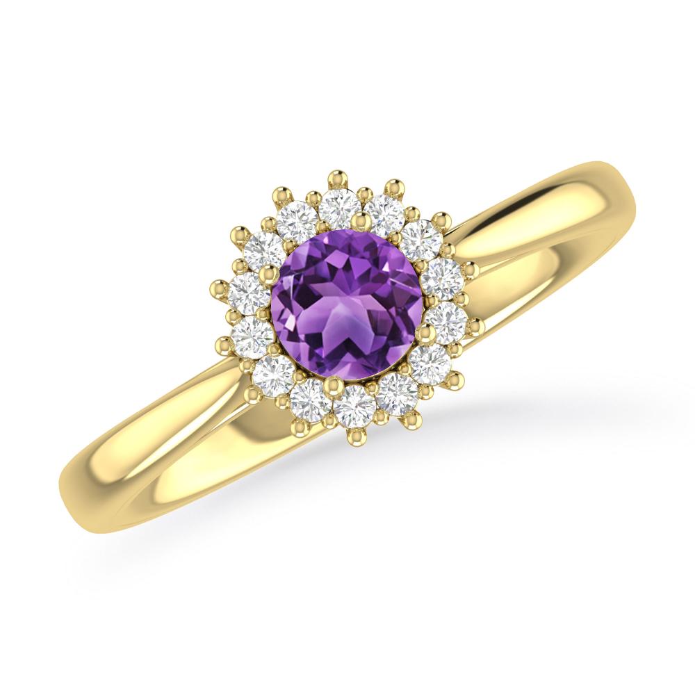 Yellow Gold - Amethyst