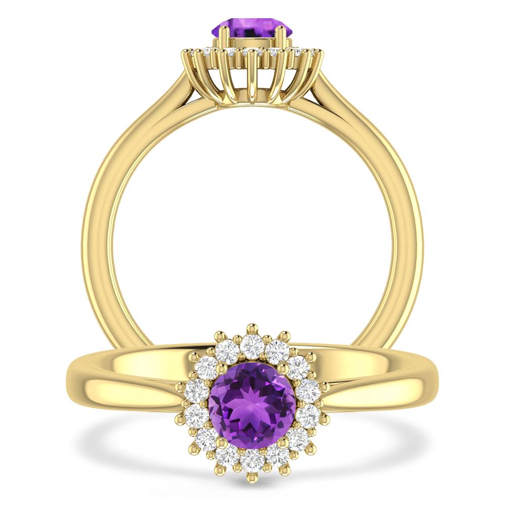 Yellow Gold - Amethyst