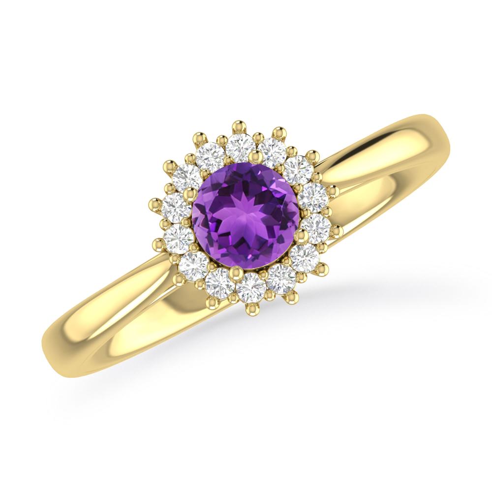 Yellow Gold - Amethyst