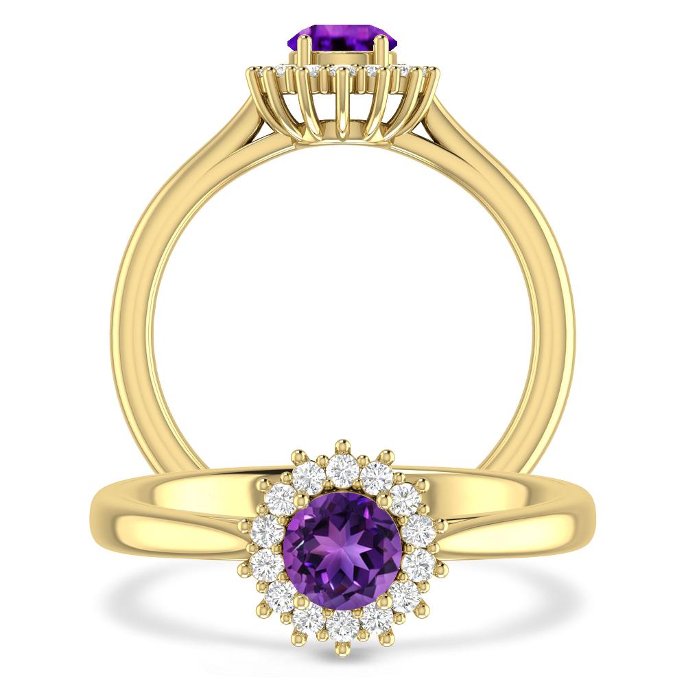 Yellow Gold - Amethyst