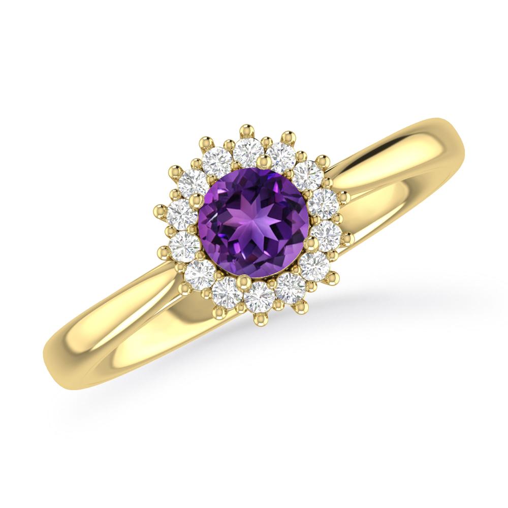 Yellow Gold - Amethyst