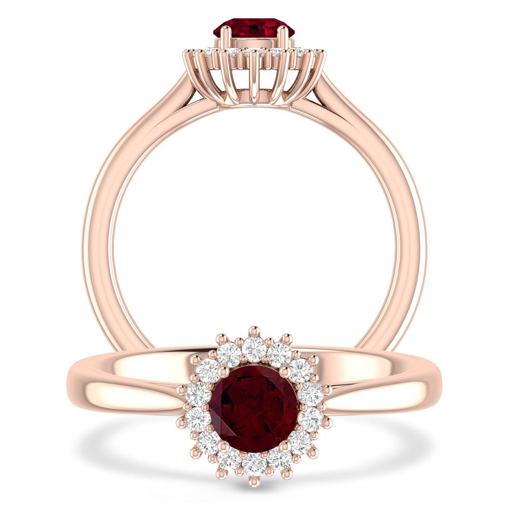 Rose Gold - Garnet