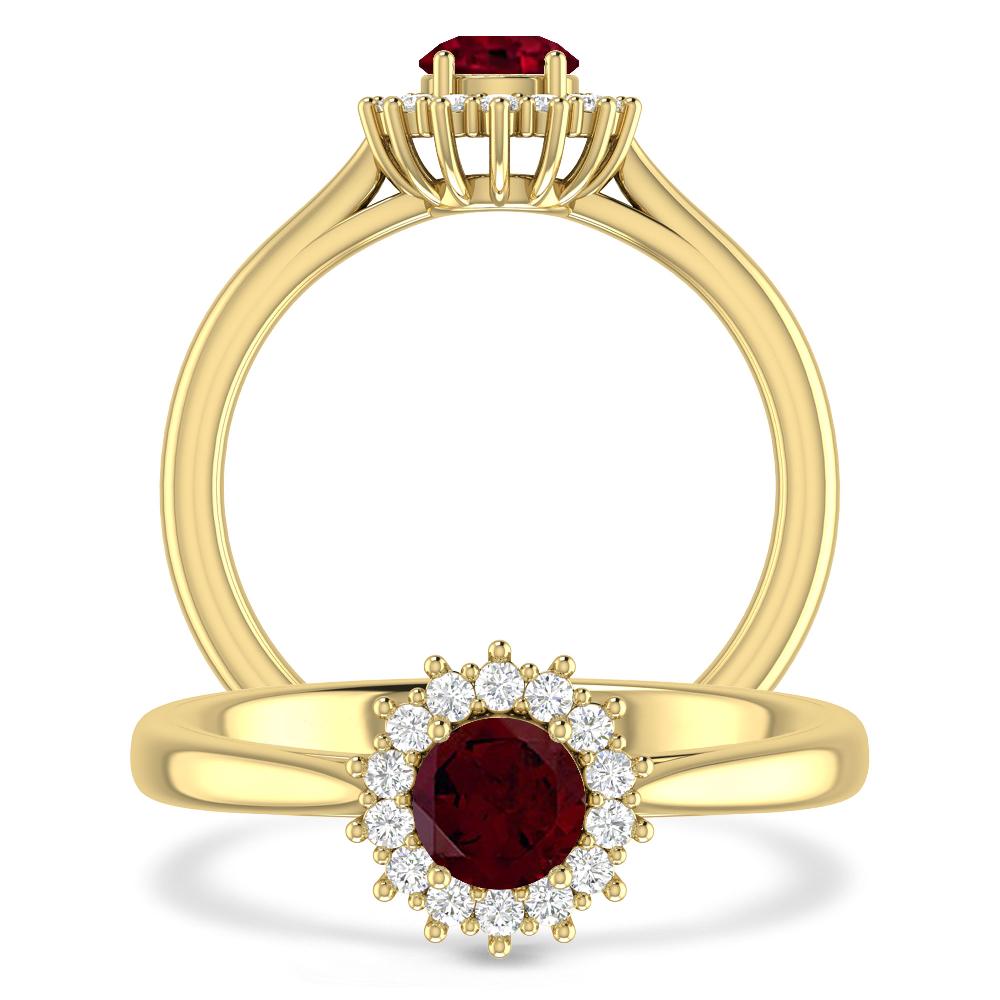 Yellow Gold - Garnet