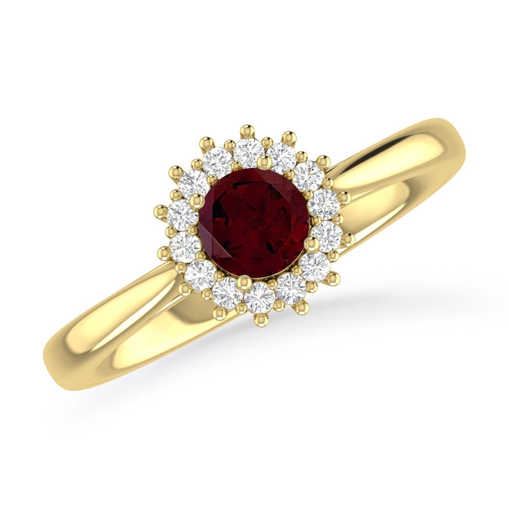 Yellow Gold - Garnet