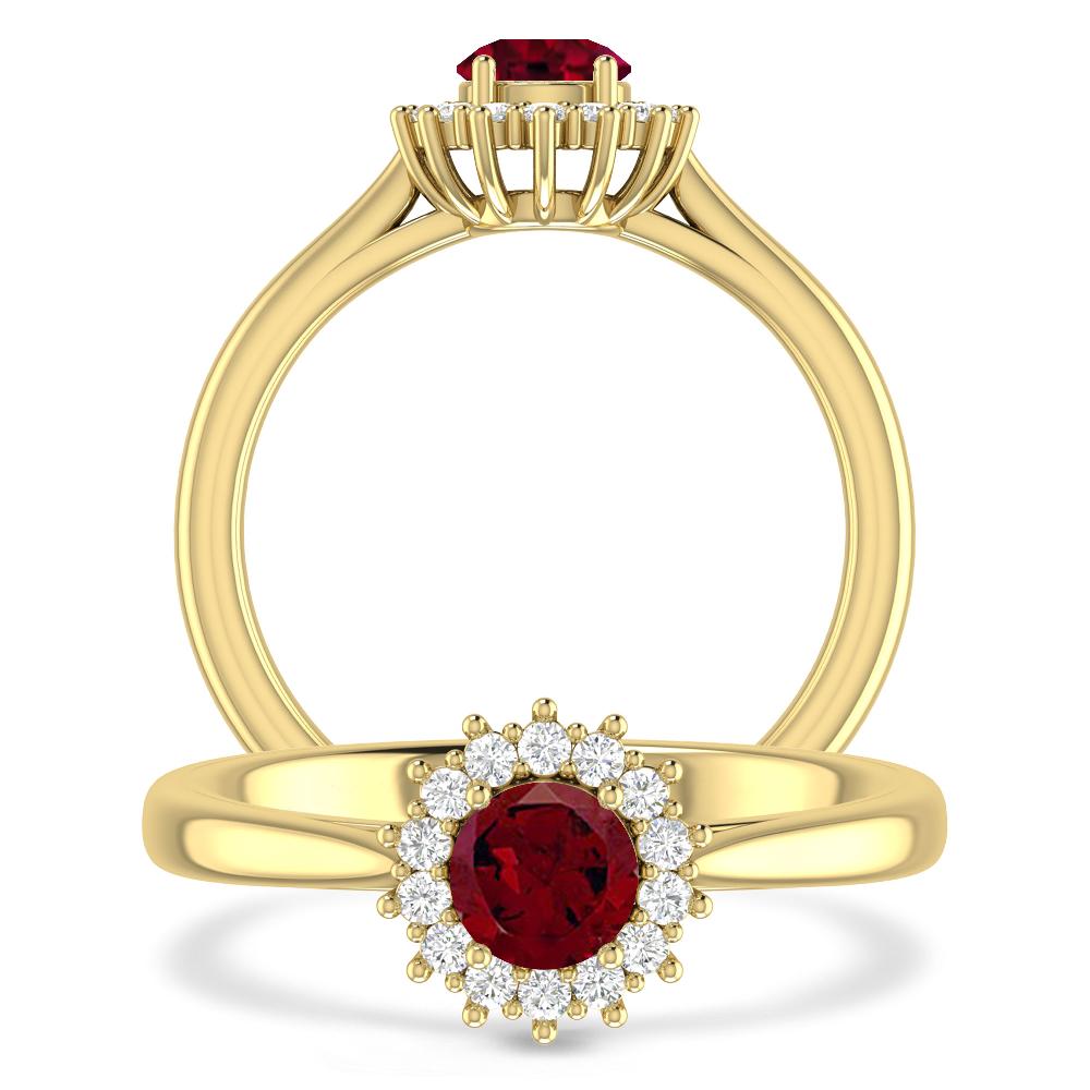 Yellow Gold - Garnet