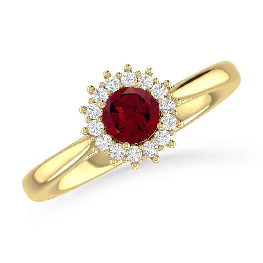 Yellow Gold - Garnet