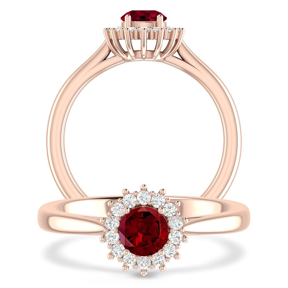 Rose Gold - Garnet