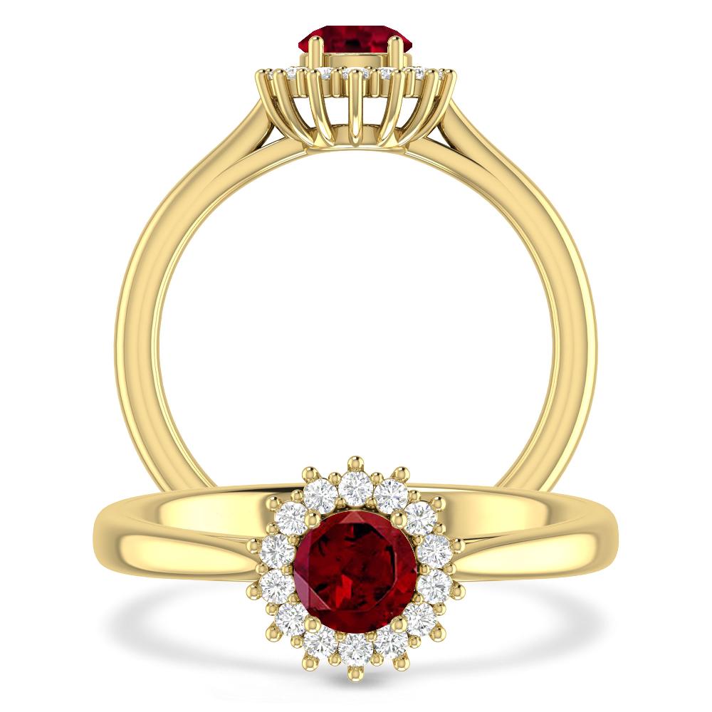 Yellow Gold - Garnet