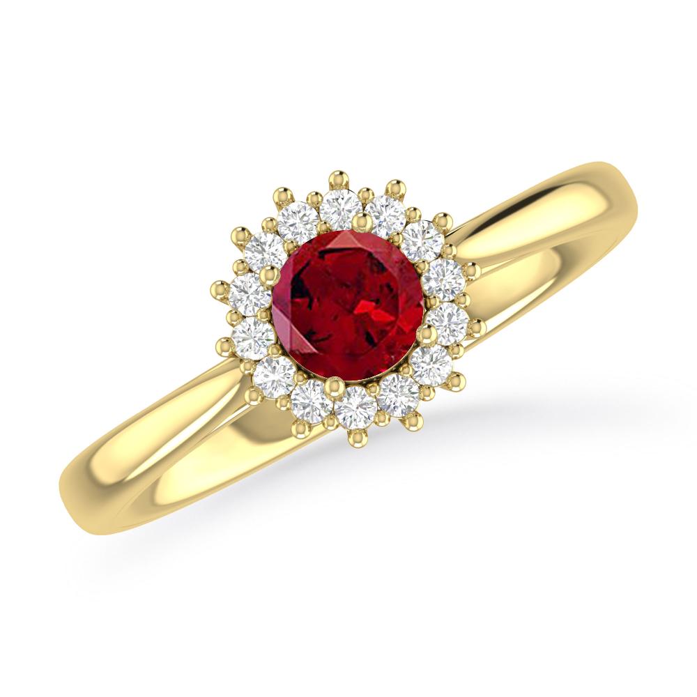 Yellow Gold - Garnet