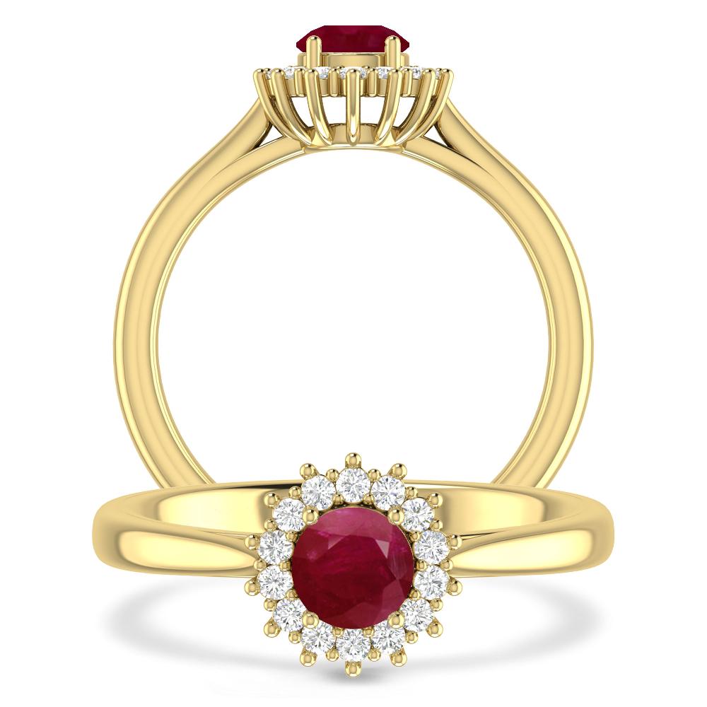 Yellow Gold - Ruby