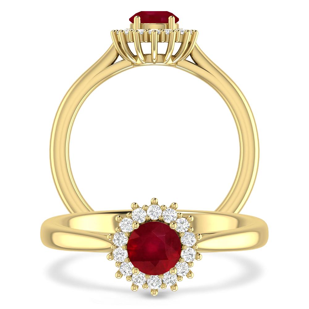 Yellow Gold - Ruby