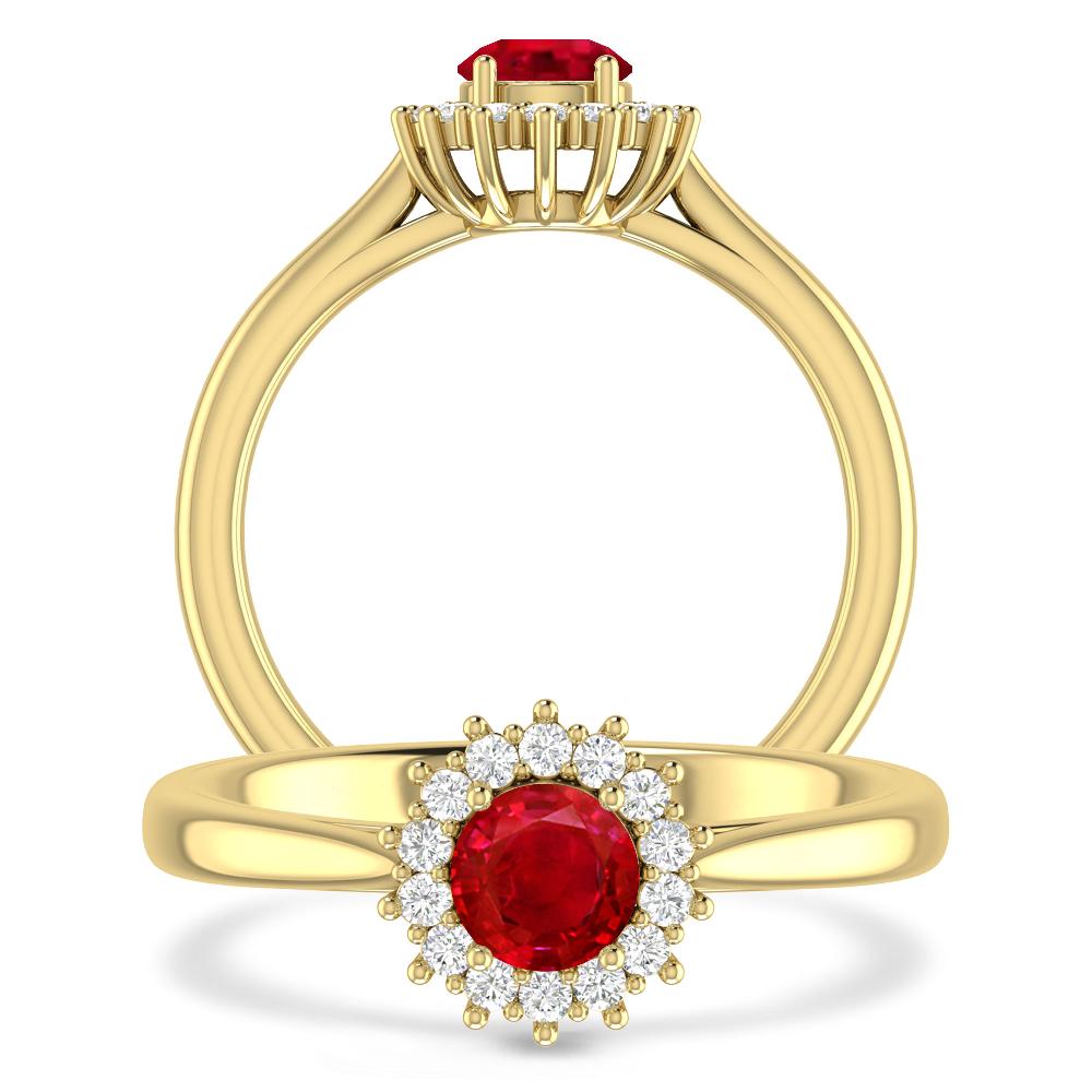 Yellow Gold - Ruby