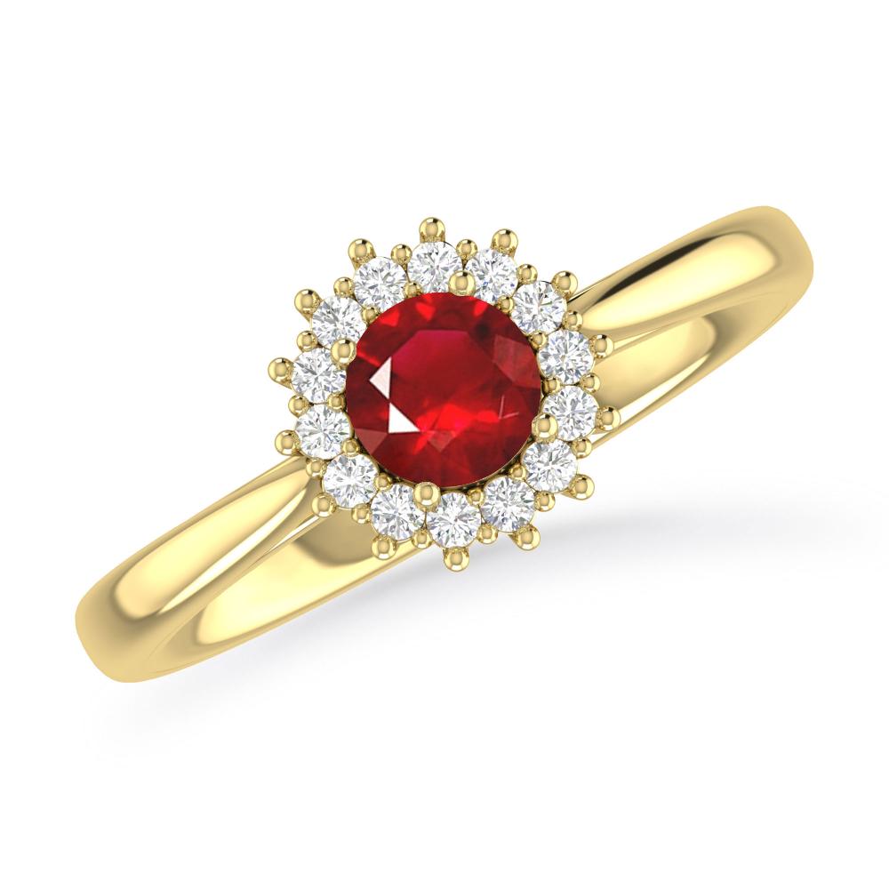 Yellow Gold - Ruby