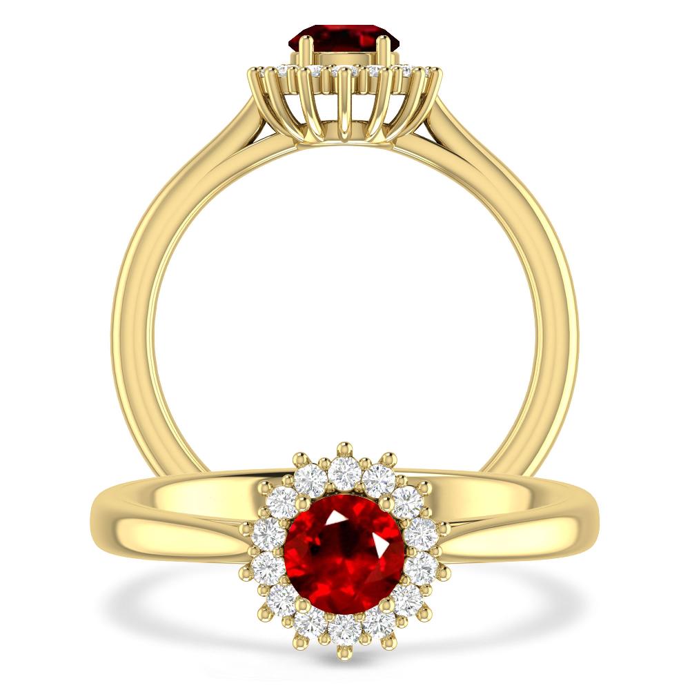 Yellow Gold - Ruby