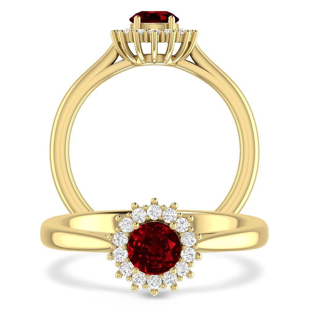 Yellow Gold - Ruby