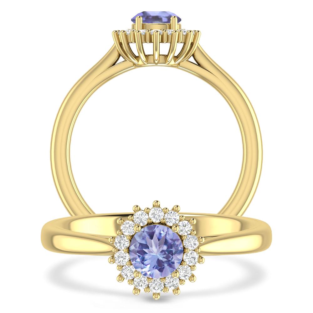 Yellow Gold - Tanzanite