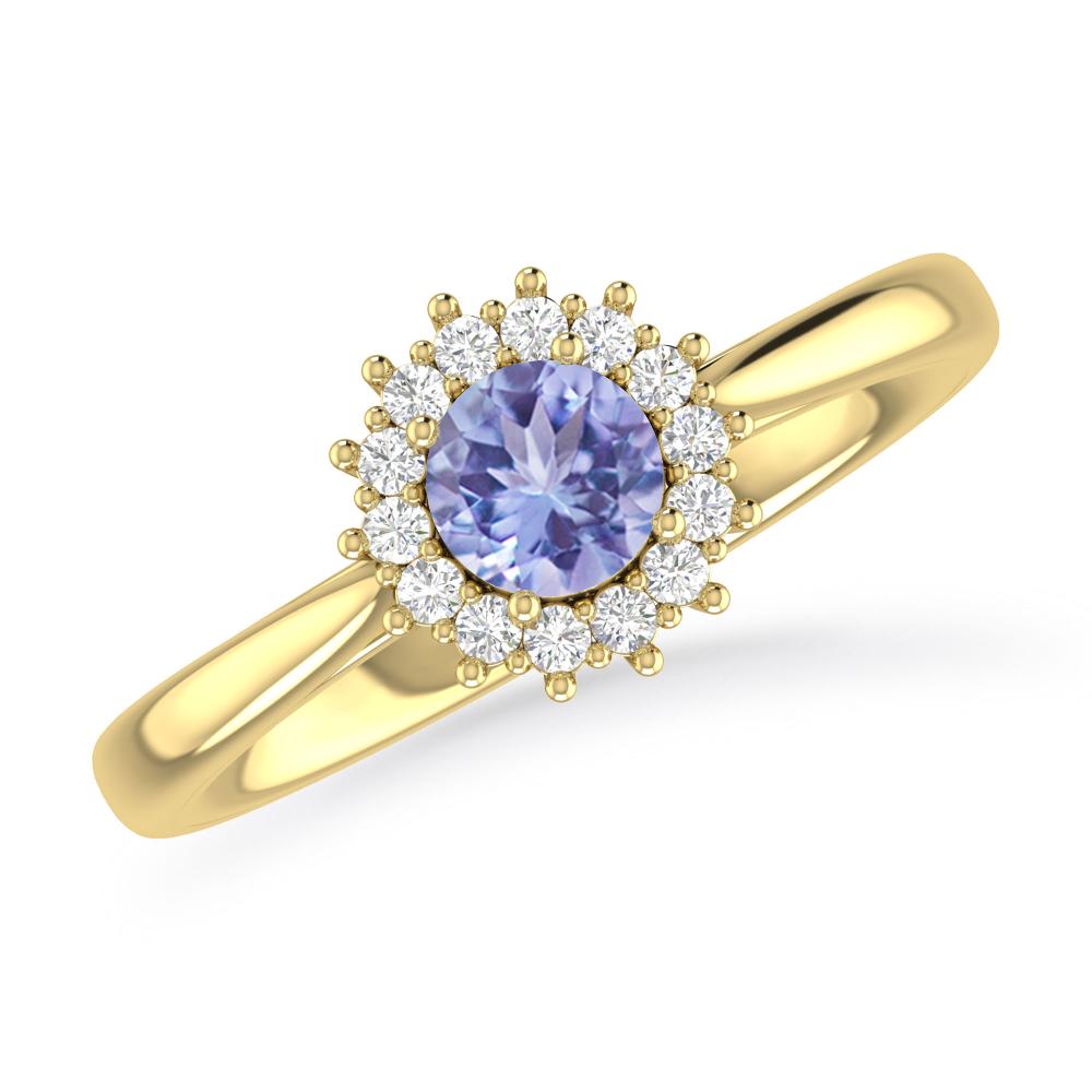 Yellow Gold - Tanzanite