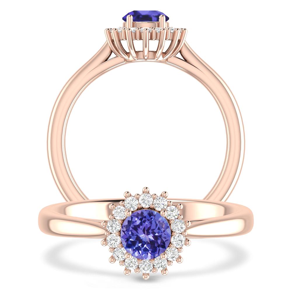 Rose Gold - Tanzanite