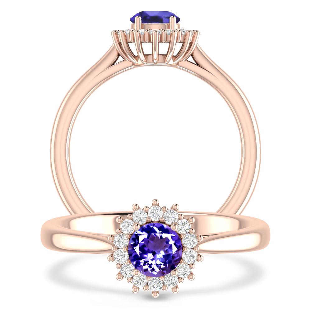 Rose Gold - Tanzanite