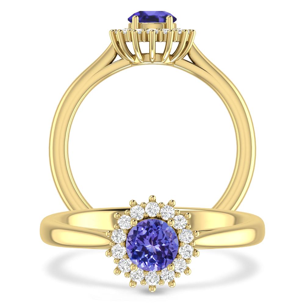 Yellow Gold - Tanzanite