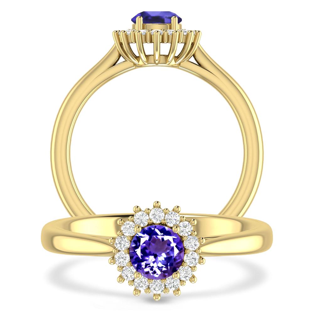 Yellow Gold - Tanzanite