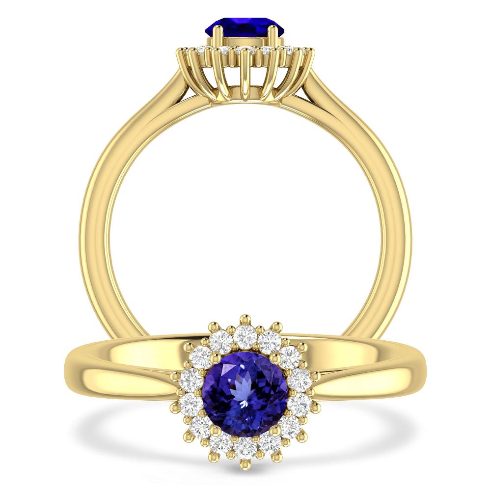 Yellow Gold - Tanzanite