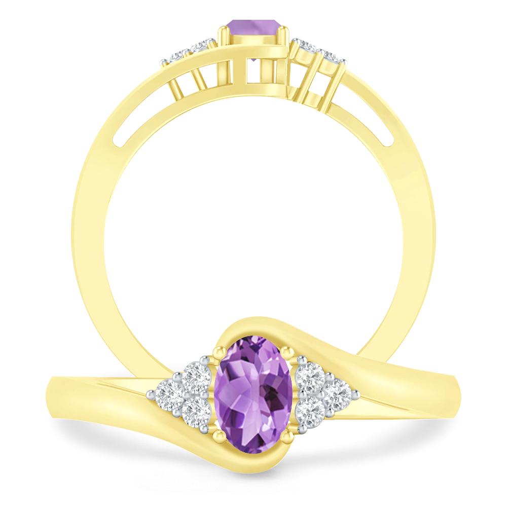 Yellow Gold - Amethyst