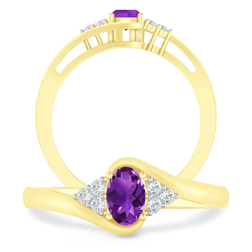 Yellow Gold - Amethyst