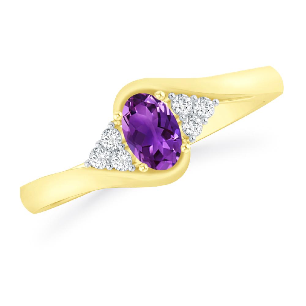 Yellow Gold - Amethyst