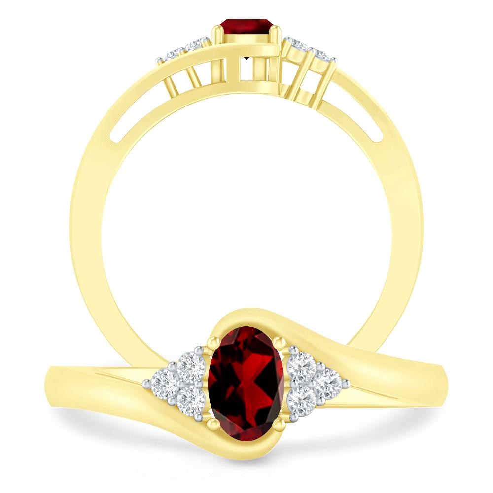 Yellow Gold - Garnet