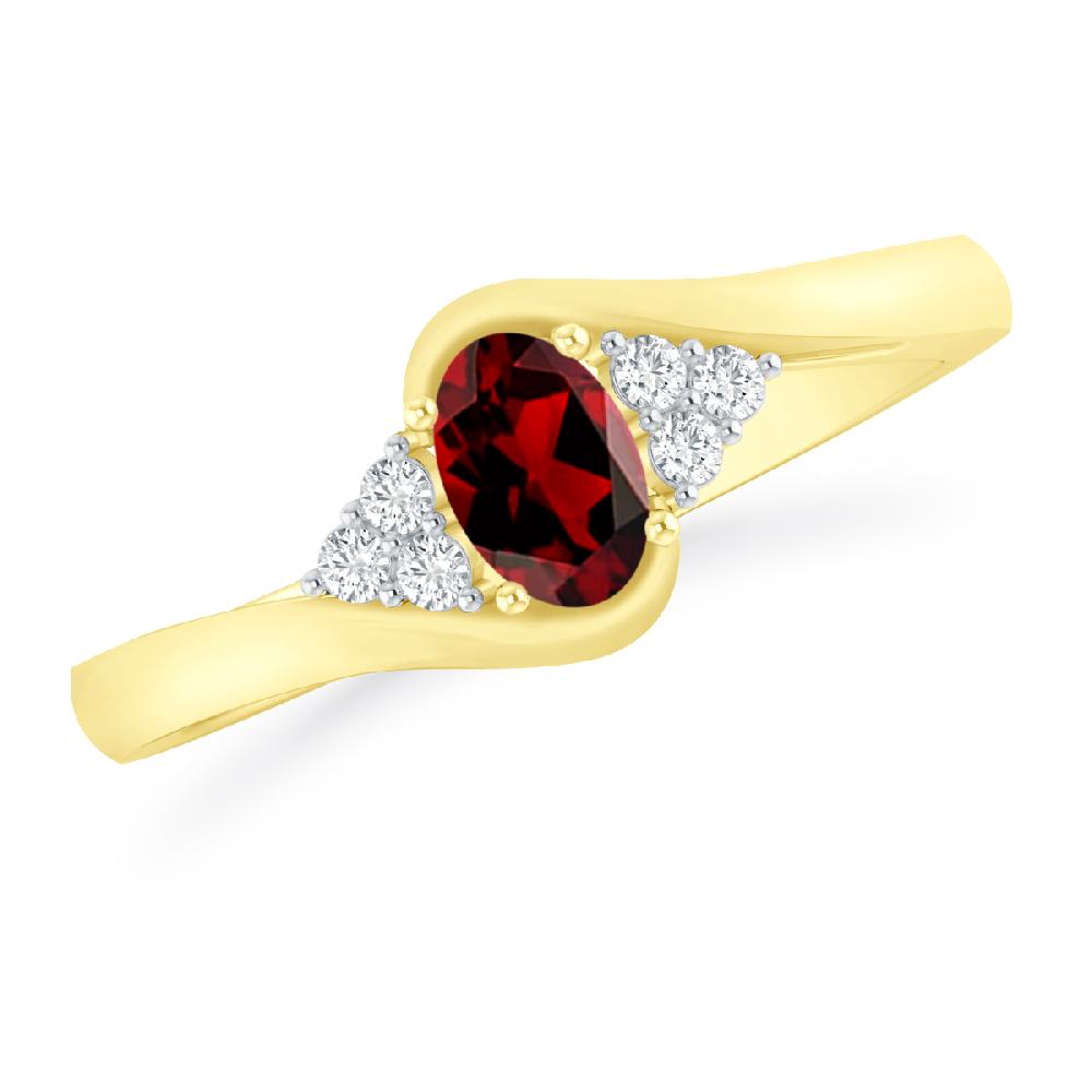 Yellow Gold - Garnet