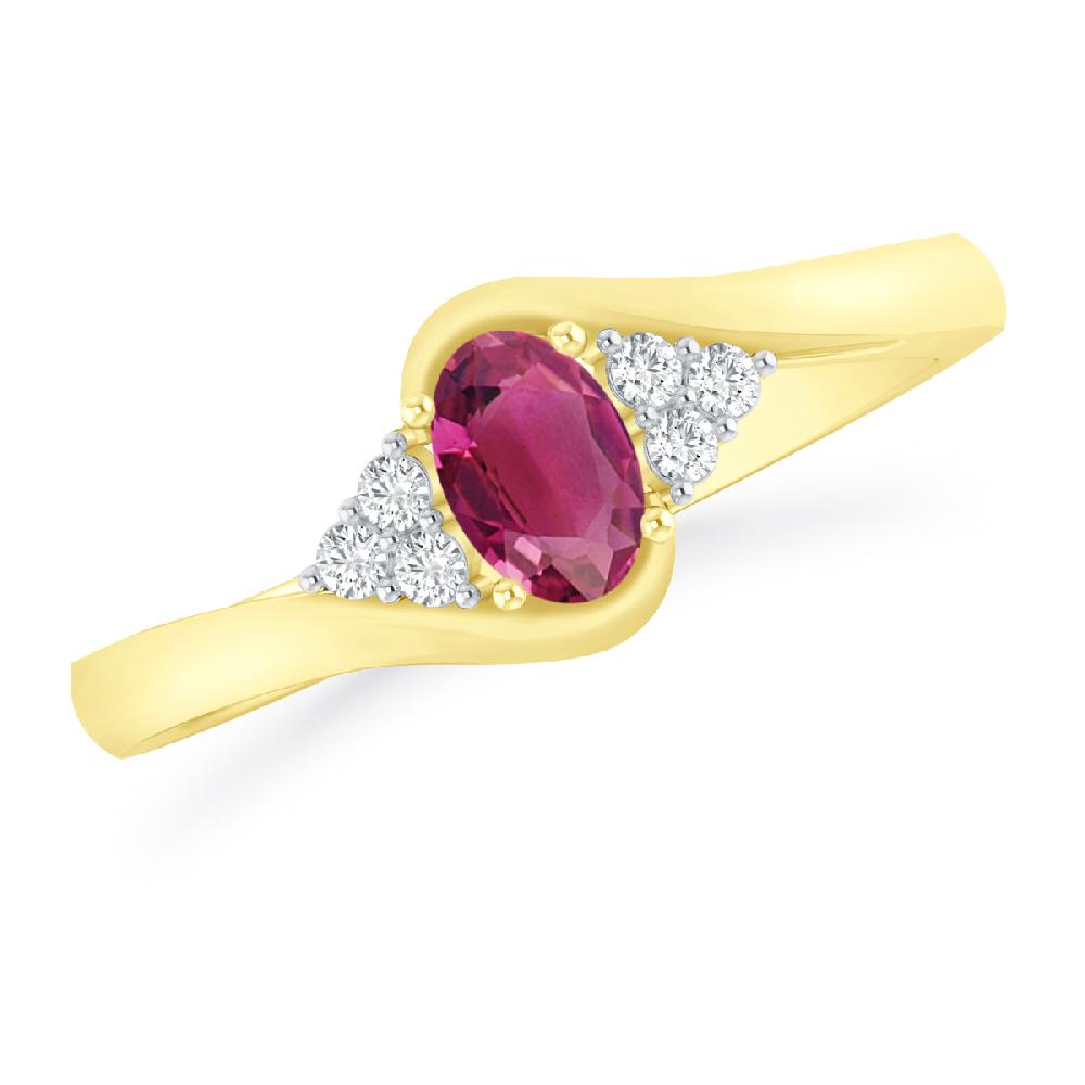 Yellow Gold - Pink Tourmaline